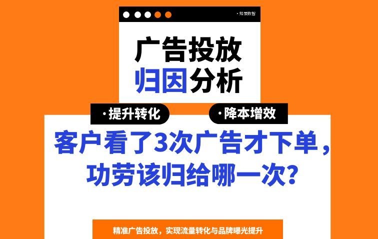 归因模型分析：客户看了3次广告才下单，功劳该归给哪一次？